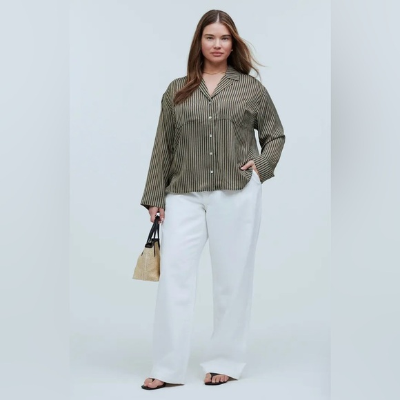MADEWELL Resort Long-Sleeve Shirt in Stripe Seersucker (L) - Picture 3 of 7